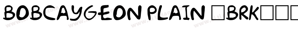 Bobcaygeon Plain -BRK-字体转换